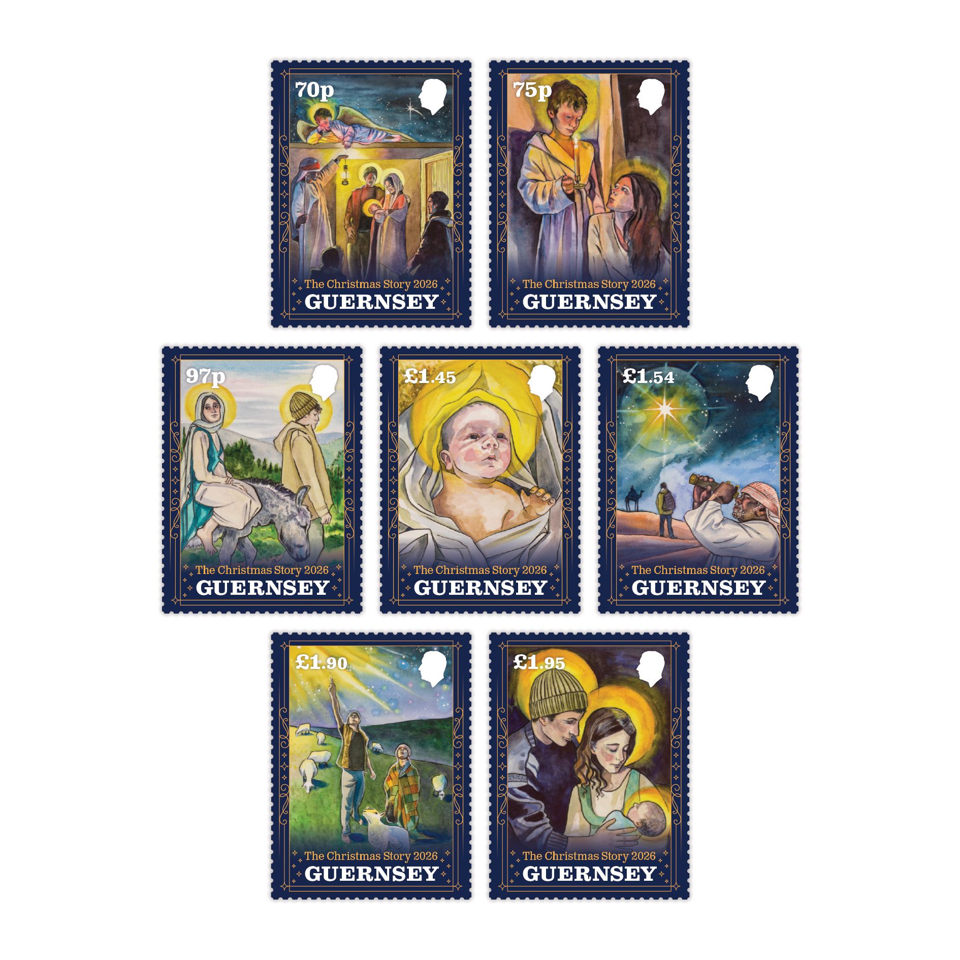 Set of 7 Stamps